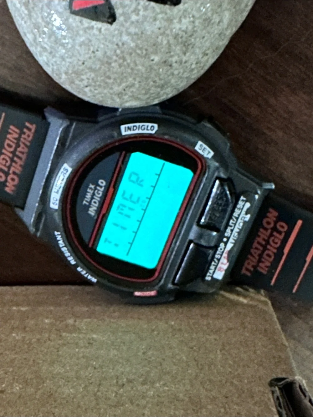 Timex Triathlon Black/ Red Vintage 1994 Watch